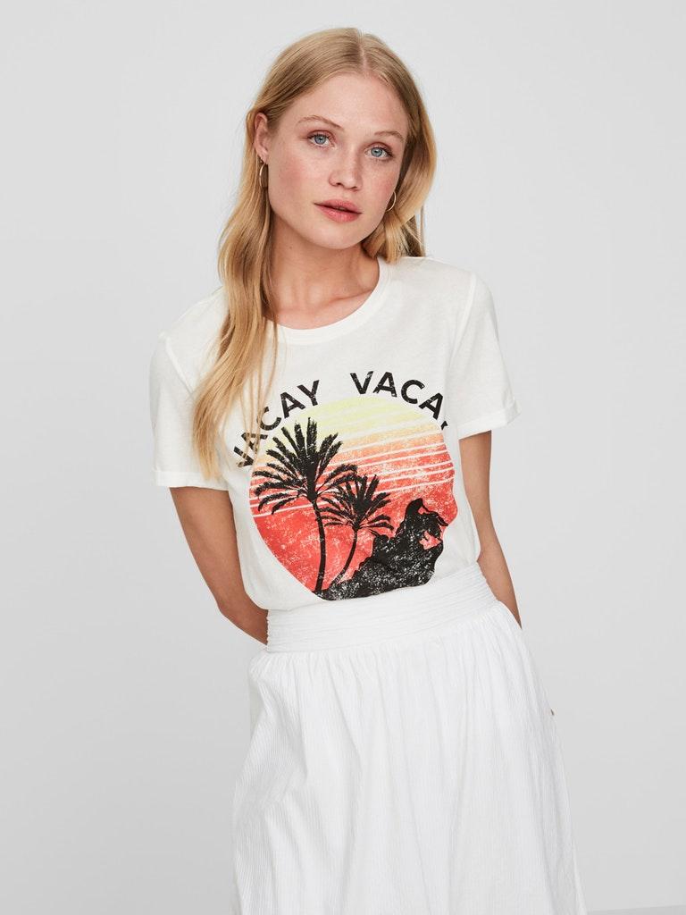 VERO MODA Damen T-Shirt VMPOLLY SS TOP BOX GA