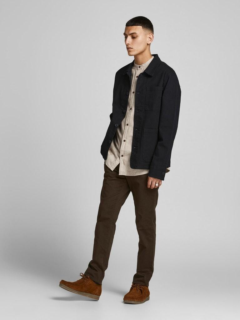 Jack & Jones Herren Hemd JJEBAND HEATHER SHIRT L/S STS