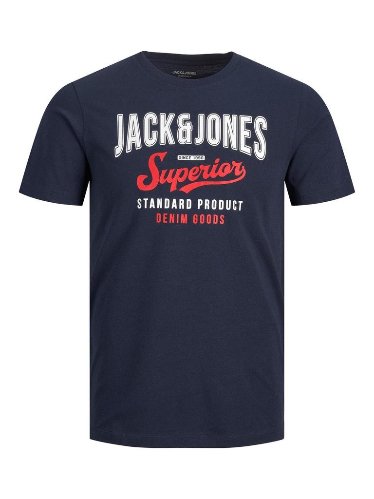 Jack & Jones Herren T-Shirt JJELOGO TEE SS O-NECK 2 COL SS23 SN