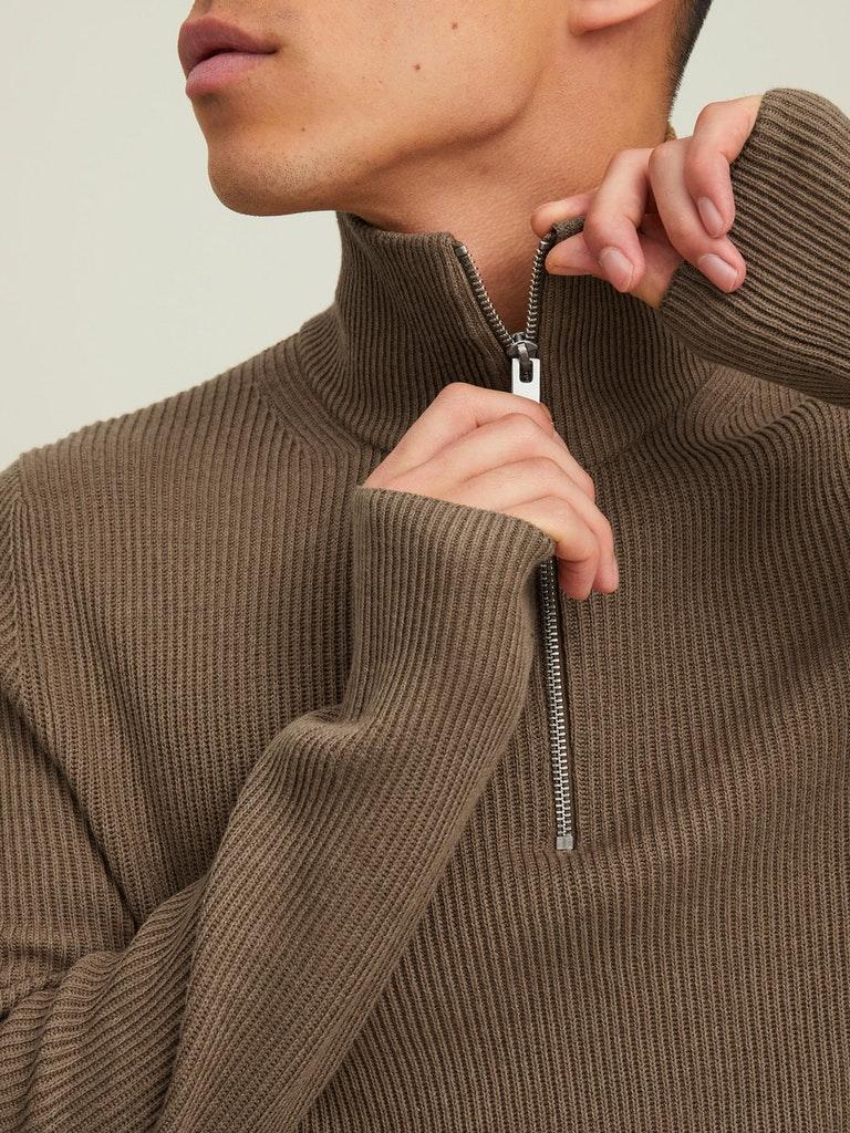 Jack & Jones Herren Pullover JPRCCPERFECT KNIT HALF ZIP SN