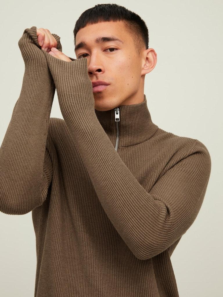 Jack & Jones Herren Pullover JPRCCPERFECT KNIT HALF ZIP SN
