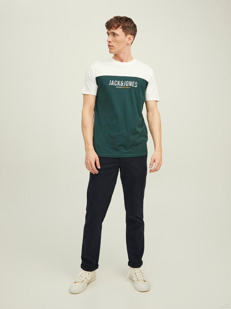 Jack & Jones Herren T-Shirt JJEDAN BLOCKING TEE SS O-NECK NOOS
