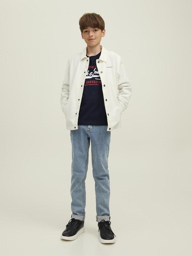 Jack & Jones Jungen T-Shirt JJELOGO TEE LS O-NECK 2COL AW22 NOOS JNR