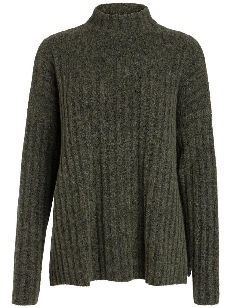PIECES Damen Pullover PCSANNI LS WOOL  KNIT NOOS