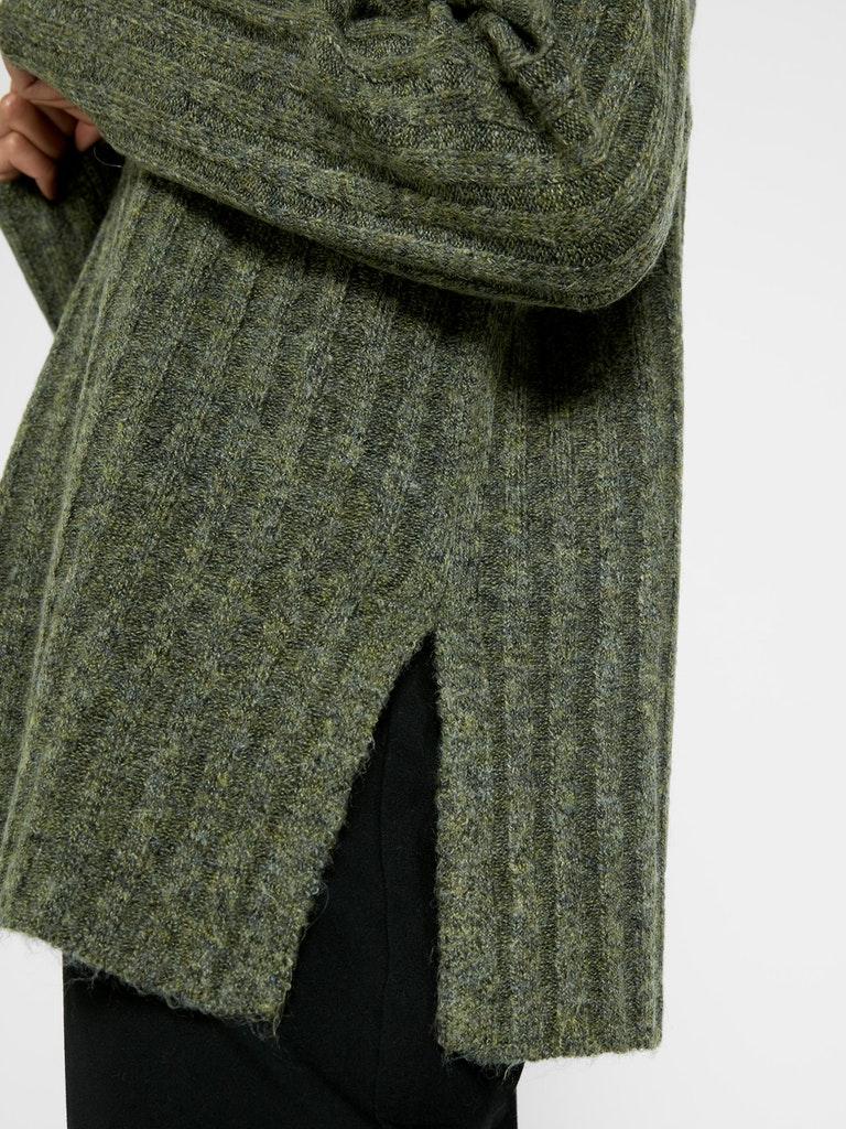 PIECES Damen Pullover PCSANNI LS WOOL  KNIT NOOS