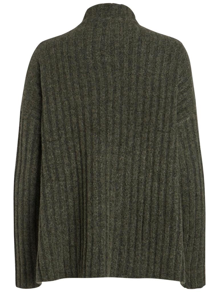 PIECES Damen Pullover PCSANNI LS WOOL  KNIT NOOS