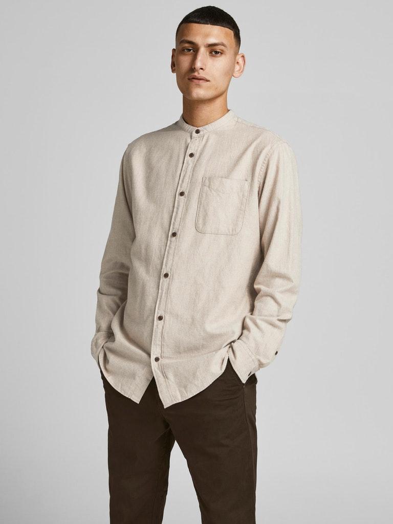 Jack & Jones Herren Hemd JJEBAND HEATHER  SHIRT L/S STS