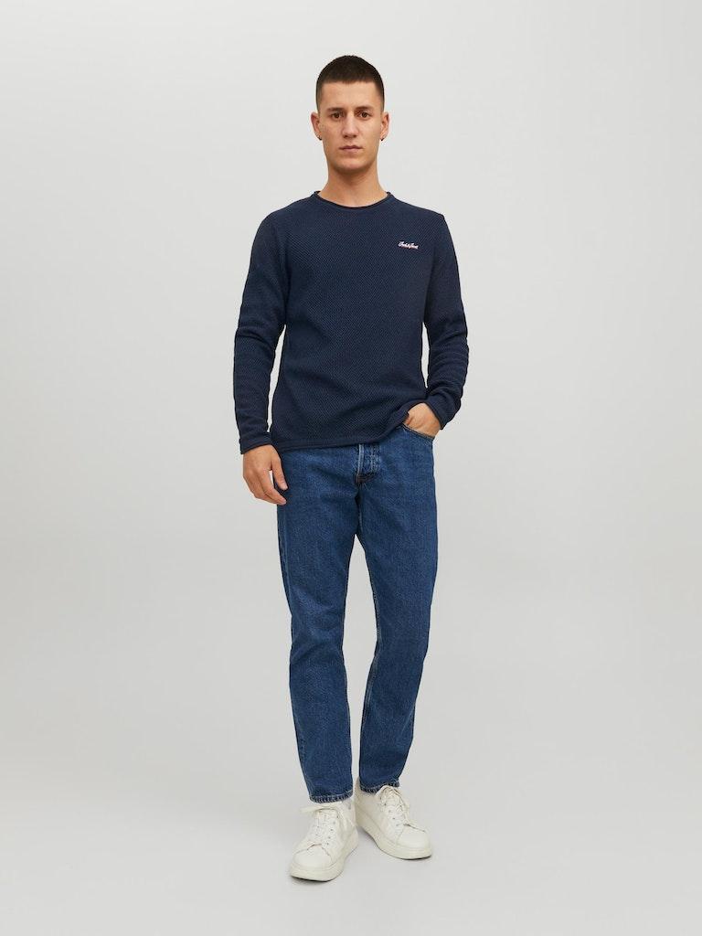 Jack & Jones Herren Pullover JORPAUL TONS KNIT CREW NECK DETAIL SN
