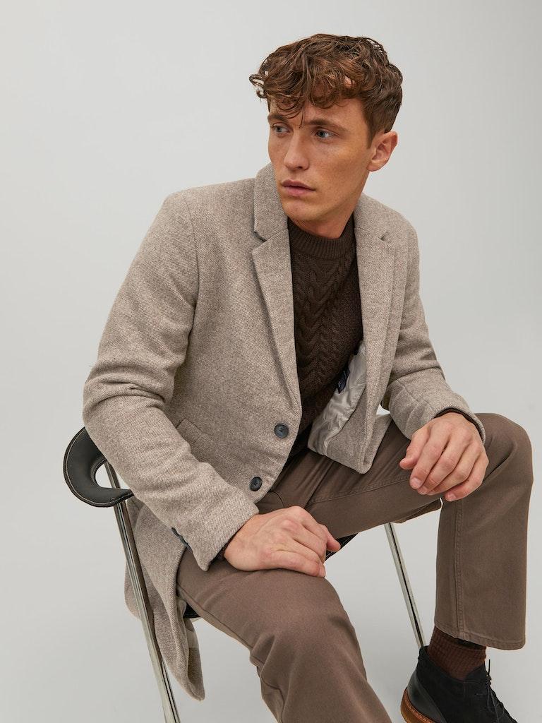 Jack & Jones Herren Mantel JJEMOULDER WOOL COAT SN
