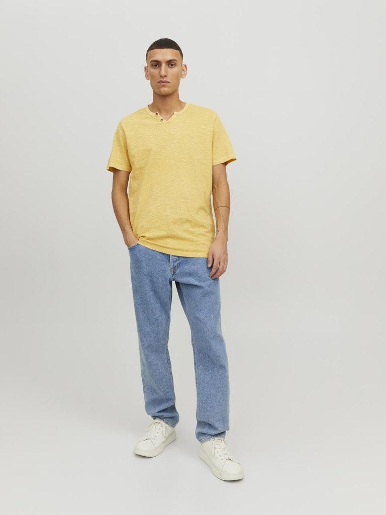 Jack & Jones Herren T-Shirt JJESPLIT NECK TEE SS NOOS