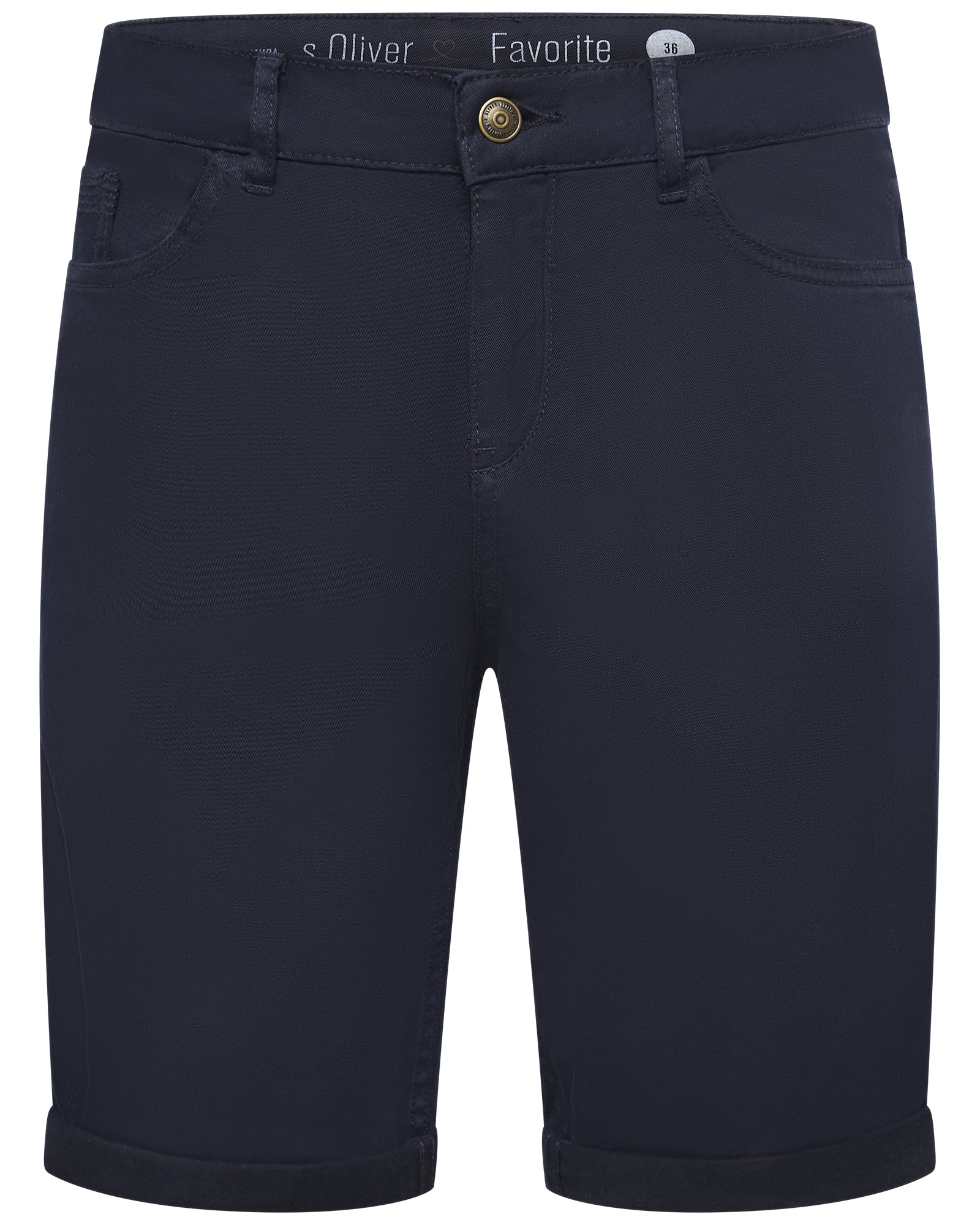 soliver damen hose bermuda navy