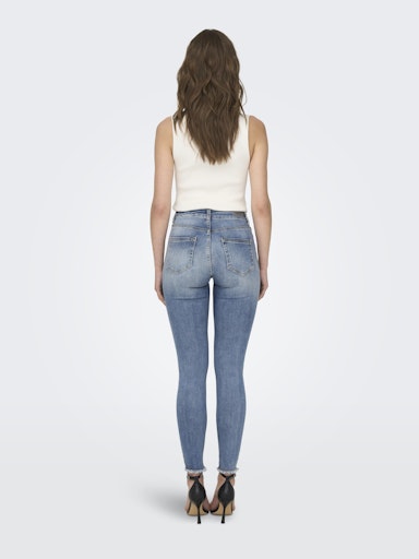 Only Damen Jeans ONLBLUSH MID SK ANK RW REA333NOOS