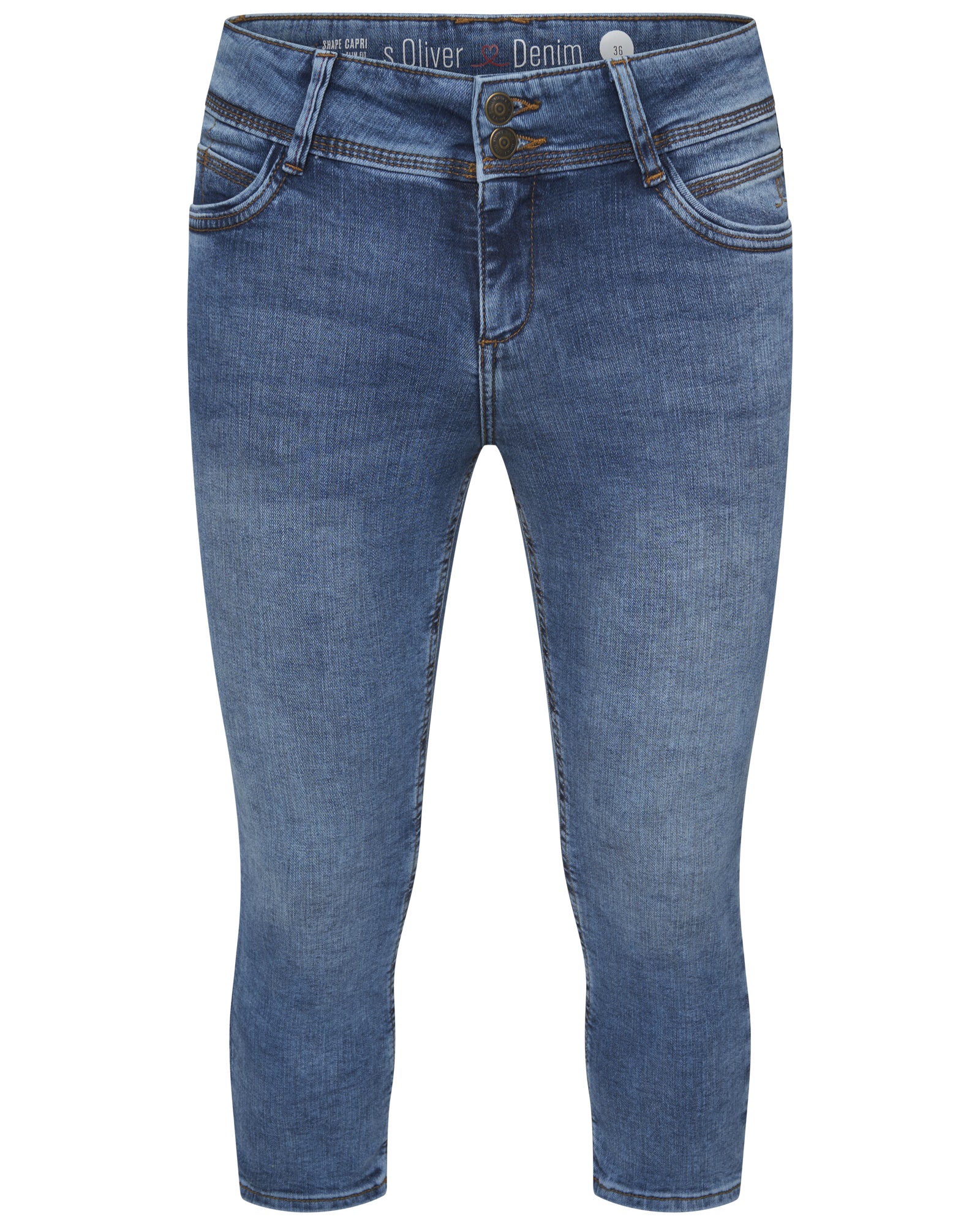 s.Oliver Damen Capri Hose Größe 34 – Slim Fit & Medium Rise | Sommerhose aus Baumwolle