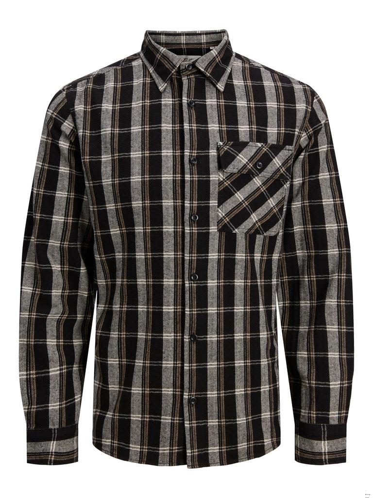 JACK&JONES JCODESERT HERRINGBONE CHECK SHIRT LS LN