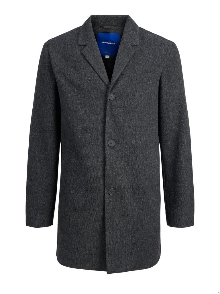 JACK&JONES JORTOBY CHECK COAT BLK LN