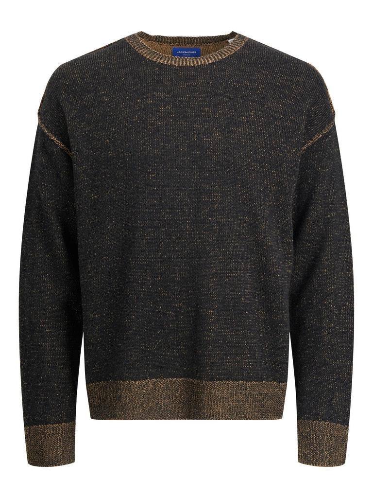 JACK&JONES JOREDIT KNIT CREW NECK BLK LN