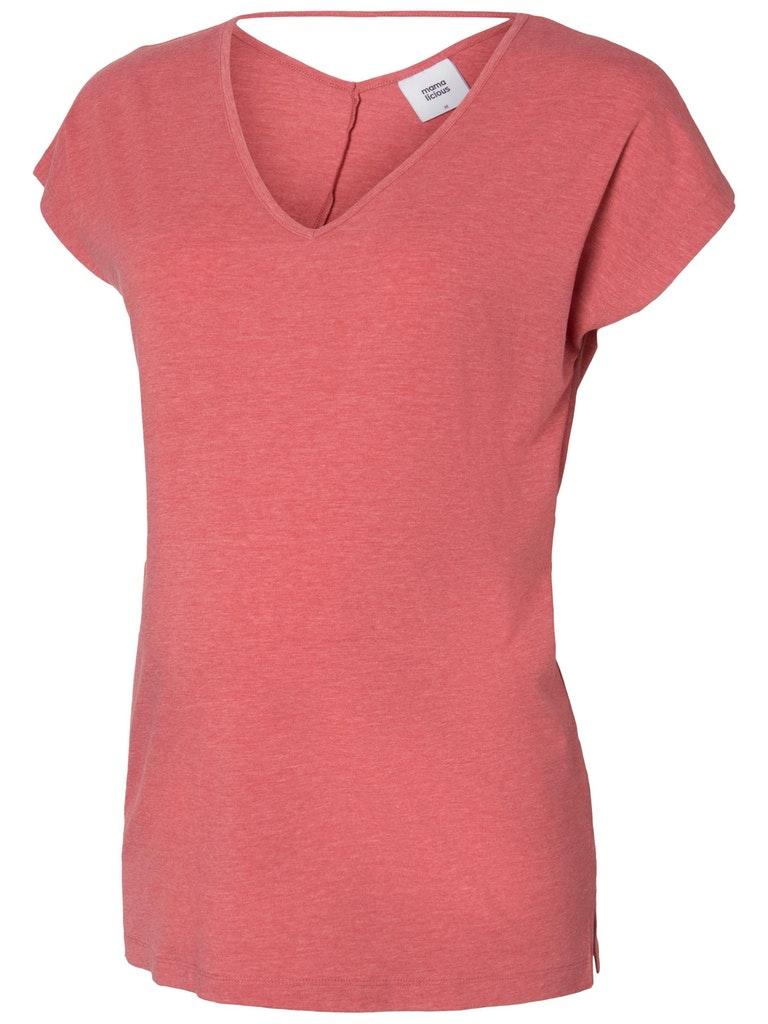 MAMALICIOUS MLELLIE S/S V-NECK JERSEY TOP A. V