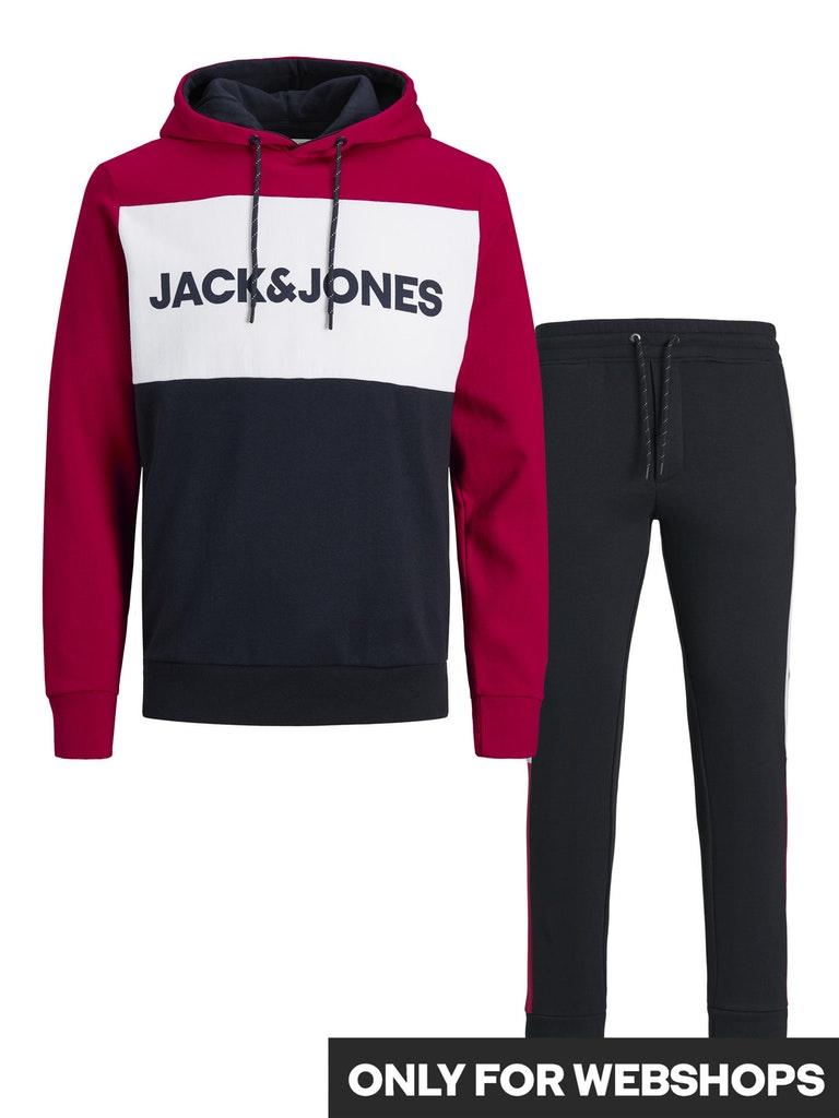 JACK&JONES JJELOGO BLOCKING SWEAT HOOD SET MP NOOS