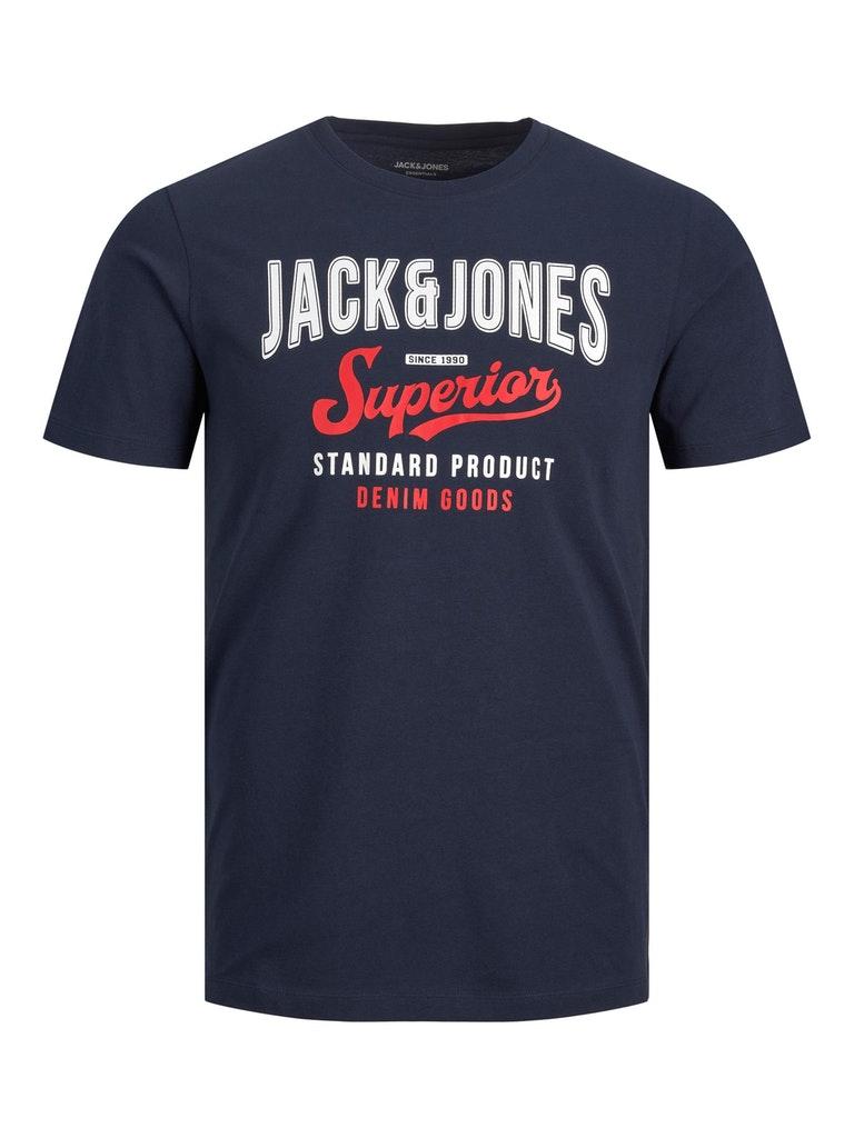 JACK&JONES JJELOGO TEE SS O-NECK 2 COL SS23 SN