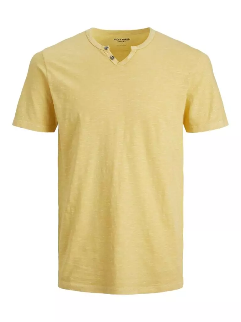 JACK&JONES JJESPLIT NECK TEE SS NOOS