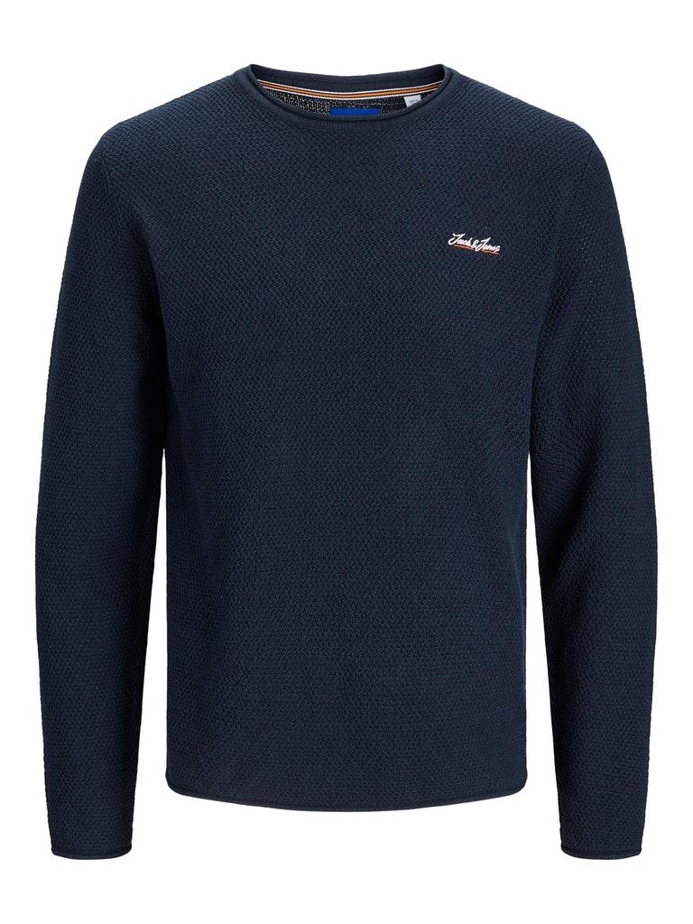 JACK&JONES JORPAUL TONS KNIT CREW NECK DETAIL SN